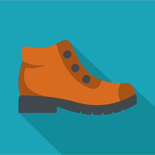 Hiking boots icon Flat illustration of hiking boots vector icon for any web design