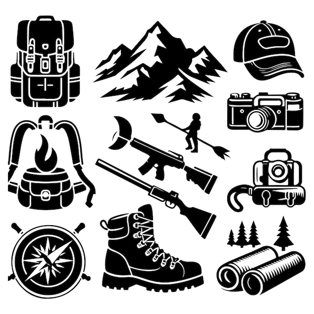 Hiking elements set