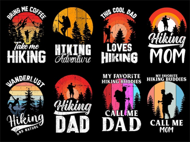 Hiking t shirt design print on demand