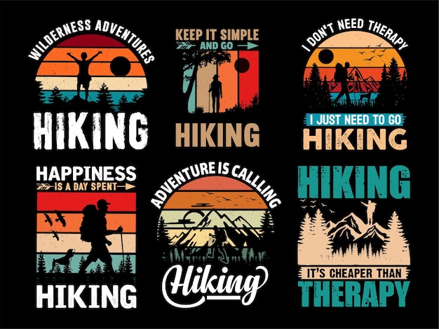 Hiking t shirt design print on demand