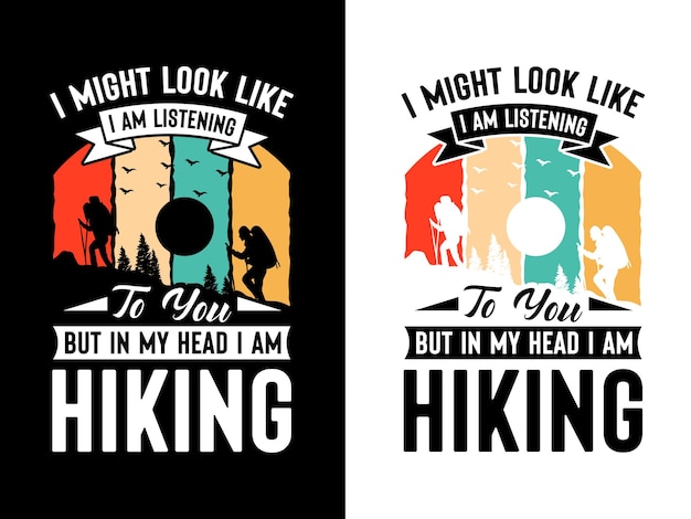 Hiking t shirt design retro vintage t shirt