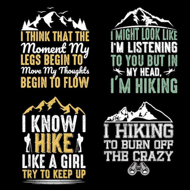 Hiking T-shirt design