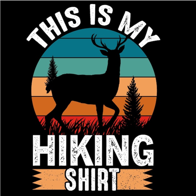 Hiking T-shirt design