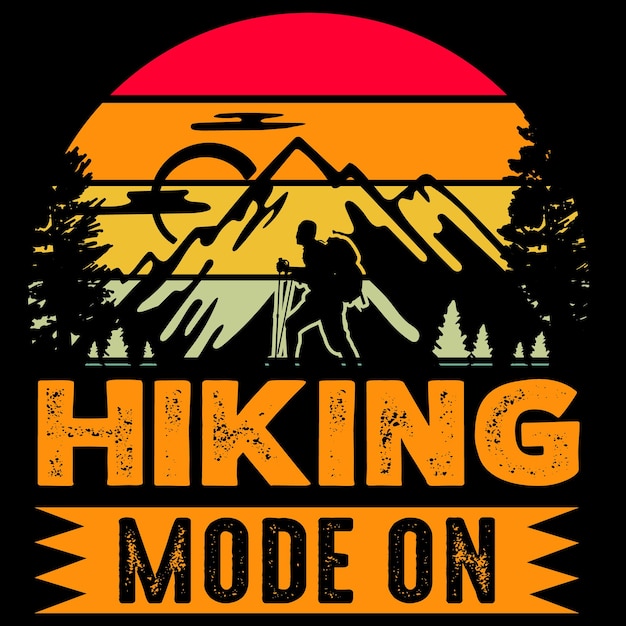 Hiking T-shirt design