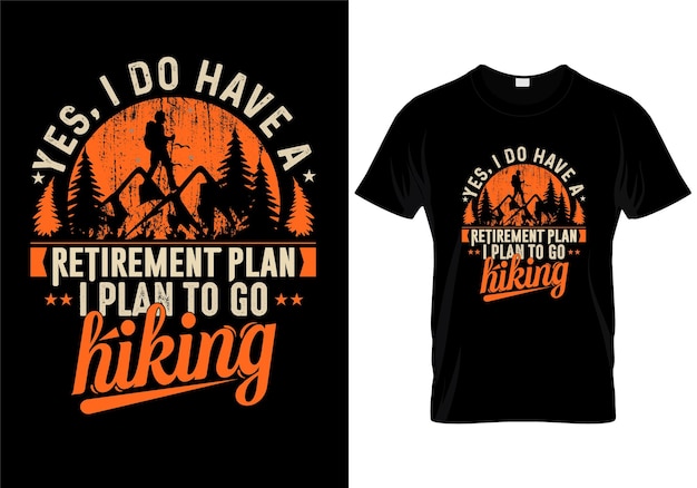 Hiking T Shirt Design