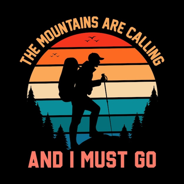 Hiking T-shirt Design