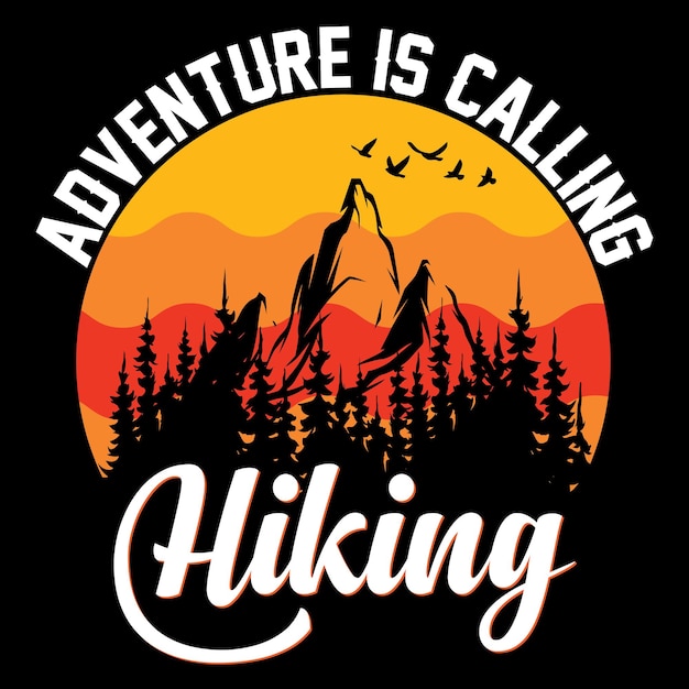 Hiking T-shirt Design