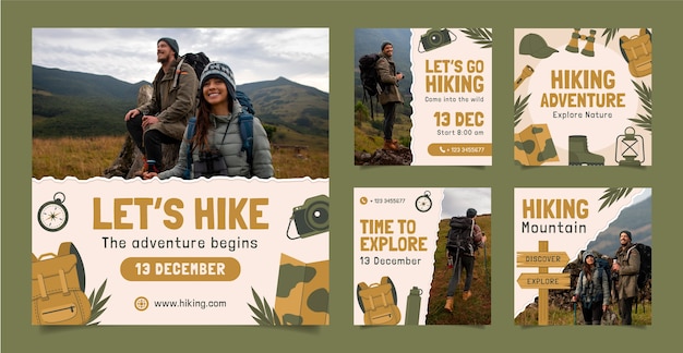 Hiking template design