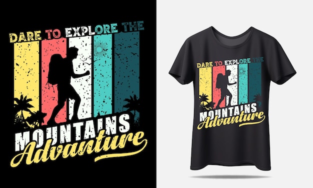 Hiking Tshirt design or Retro Tshirt Design