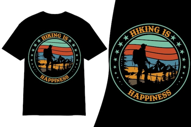 Hiking Tshirt Design Vector Best Hiking T Shirt retro vintage hiking t shirt design