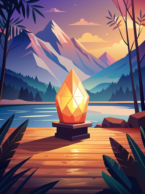 Vector himalayan salt lamp vector graphics illustration eps source file format lossless scaling icon design