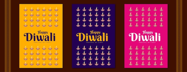 Hindu festival diwali new banner with diya or lamp elements social media post