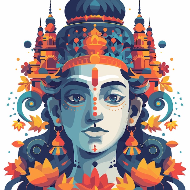 Vector hindu god ganesha vector illustration of lord ganesha