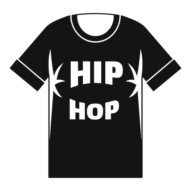 Hip hop tshirt icon Simple illustration of hip hop tshirt vector icon for web design isolated on white background