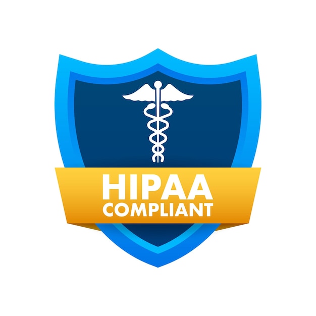 Hipaa compliant Checkmark icon Vector design Logo symbol Vector stock illustration