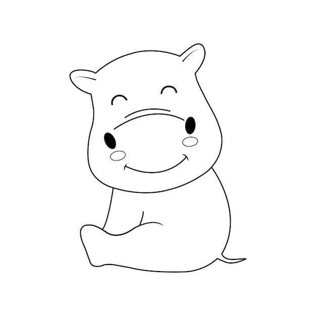 Hippo coloring page