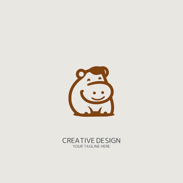 Hippopotamus logo vector