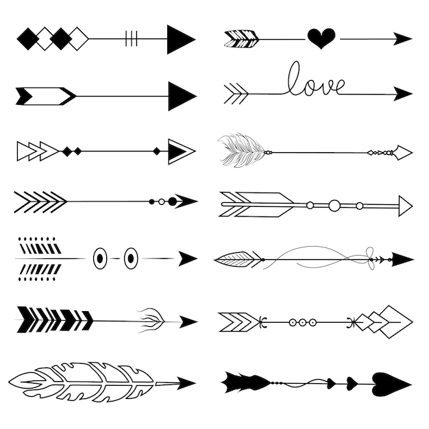 Hipster arrows set