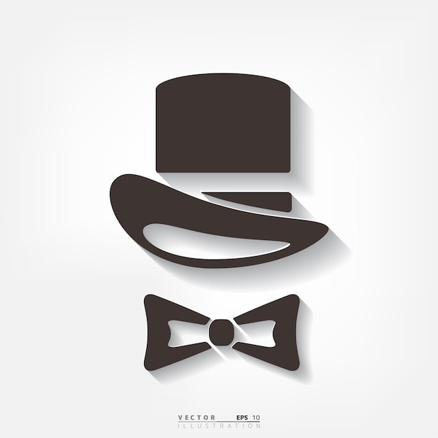 Vector hipster background with hat retro style