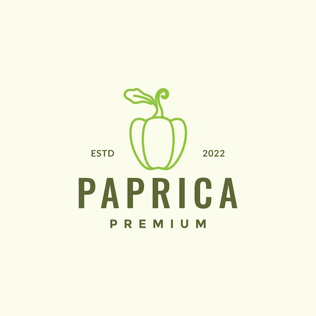 Hipster colored paprika logo design