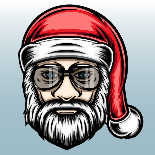 Hipster santa claus. Premium vector