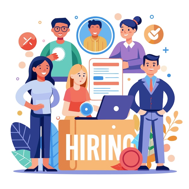 hiring employee vector illustration