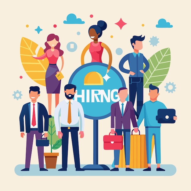 hiring employee vector illustration