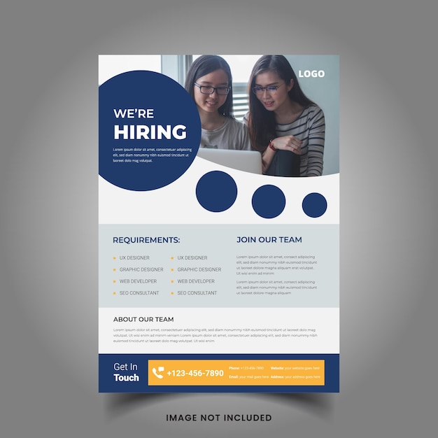 Vector hiring post designing