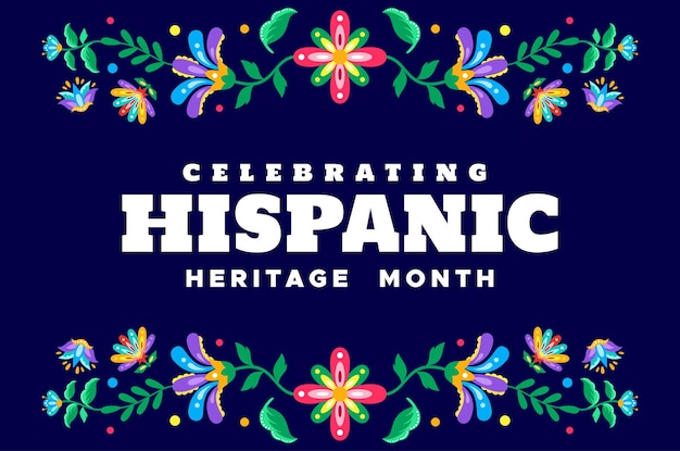 Vector hispanic heritage month background vector design