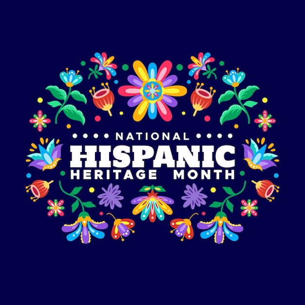 Vector hispanic heritage month banner vector design