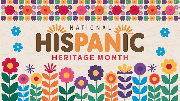 Hispanic Heritage Month Poster Vector Illustration