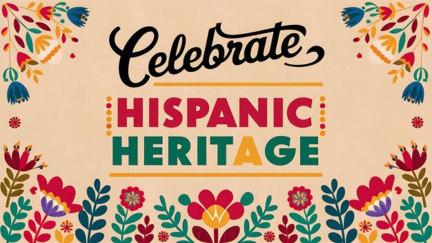 Vector hispanic heritage month poster vector illustration