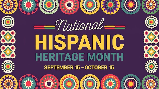 Vector hispanic heritage month poster vector illustration