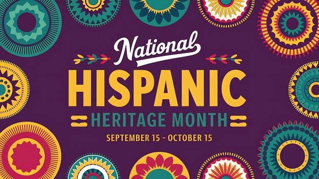 Vector hispanic heritage month poster vector illustration