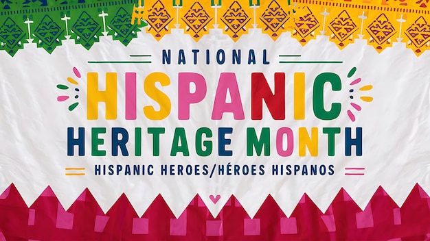 Vector hispanic heritage month poster vector illustration