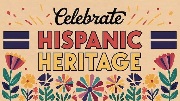 Vector hispanic heritage month poster vector illustration