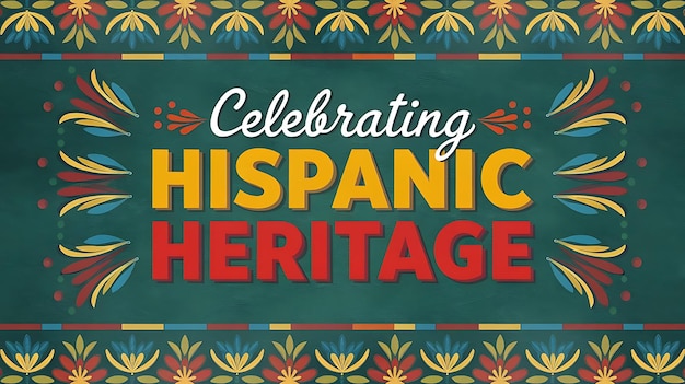 Hispanic Heritage Month Poster Vector Illustration