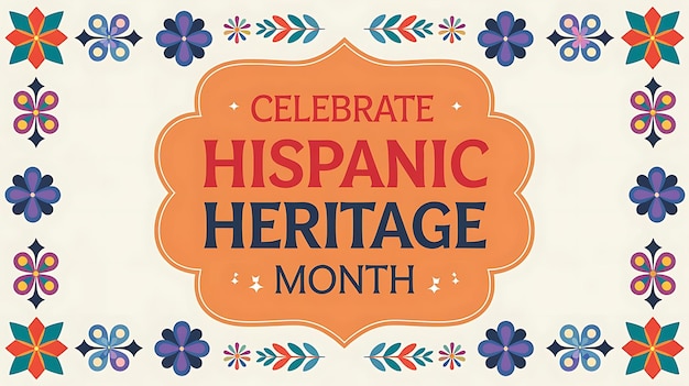 Vector hispanic heritage month poster vector illustration