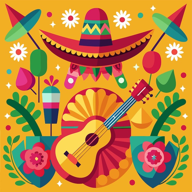 Hispanic Heritage Month Vector Illustration Art