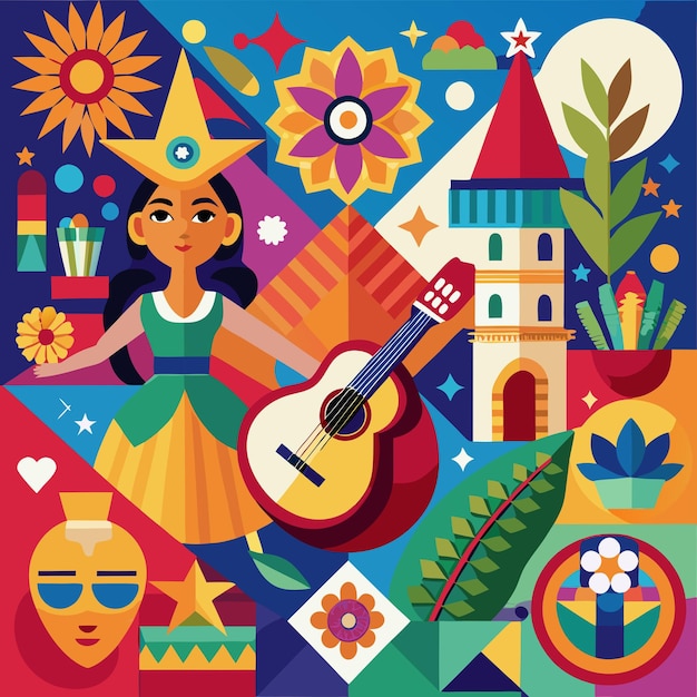 Vector hispanic heritage month vector illustration art