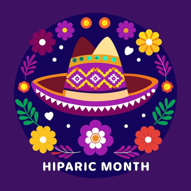 Vector hispanic heritage month vector illustration festival