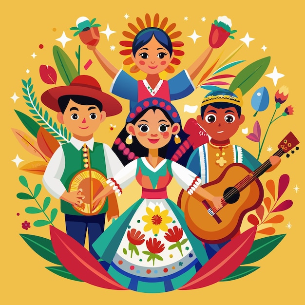 Vector hispanic heritage