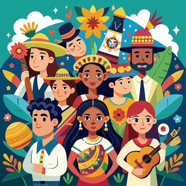 Vector hispanic heritage