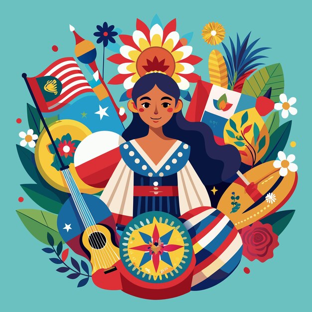 Vector hispanic heritage