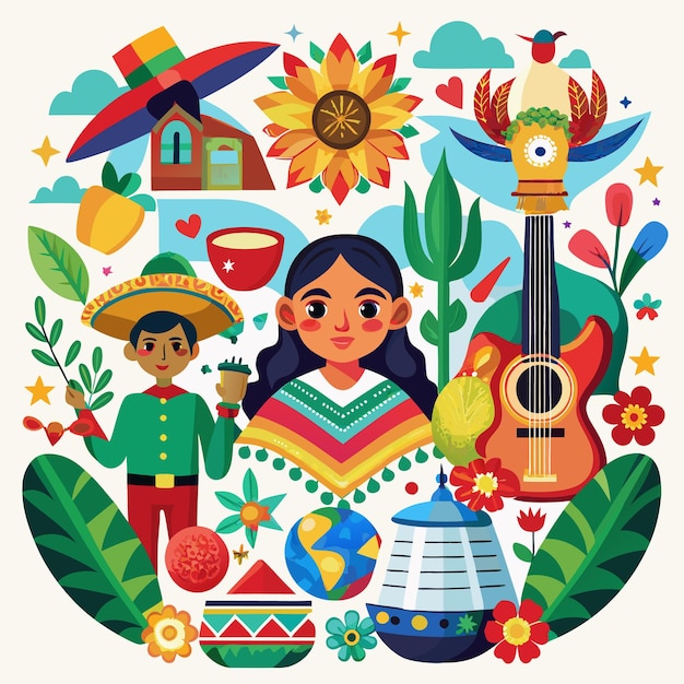 Vector hispanic heritage