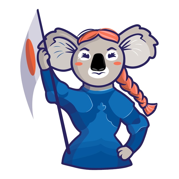 The history logo of a koala is warrior