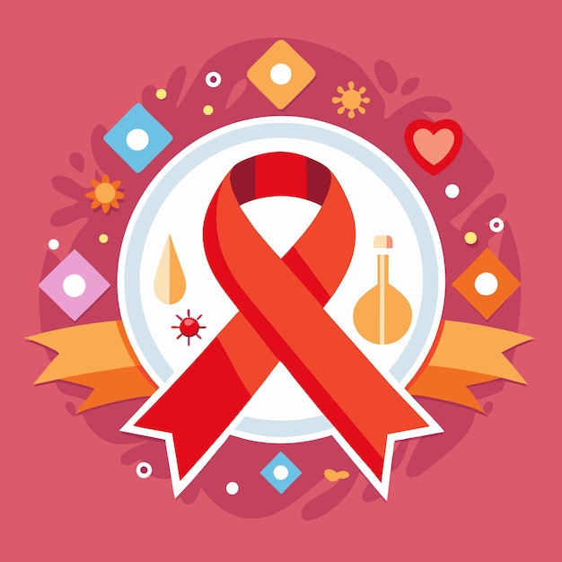 Vector hiv aids awareness banners clip art vector design