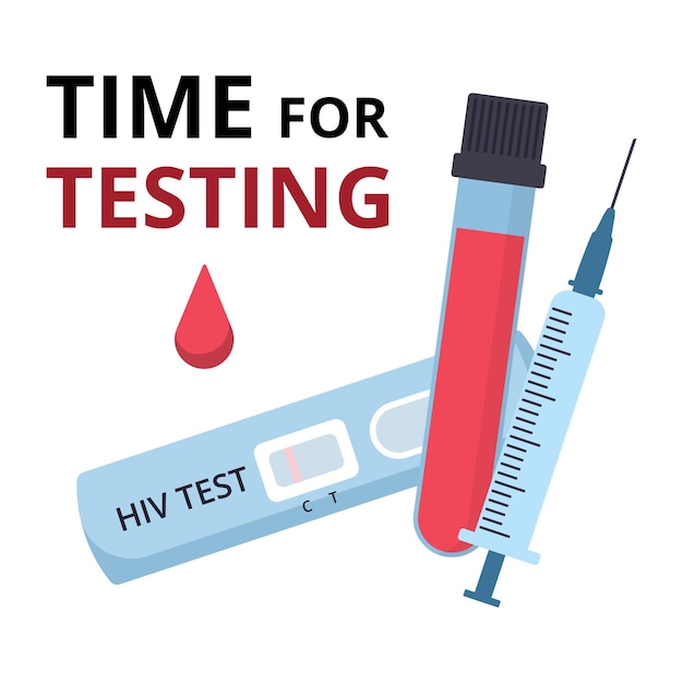 HIV test concept. HIV, AIDS World Day, disease awareness concept. Background for posters, web, banne