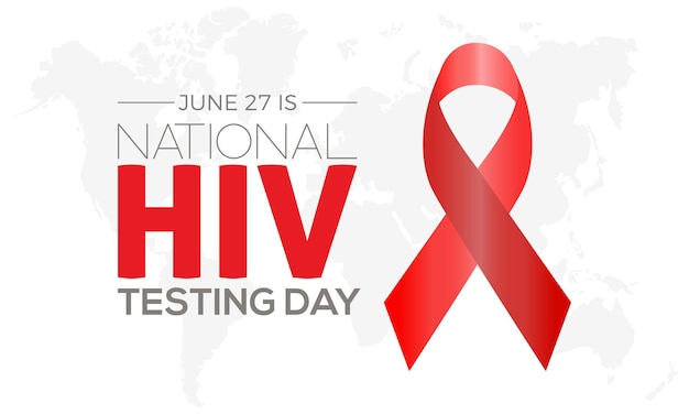 HIV Testing day June 27 Annual health awareness concept for banner poster card and background design