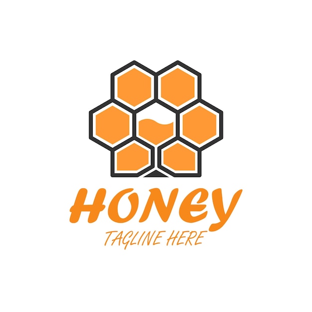 Hive Drink Honey Bee Logo Vector honey drink brand logo